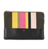 Celine Striped Zipped Pouch, &pound;175, Accessories, Black/Green/Pink/Yellow, Canvas/Leather, Front view